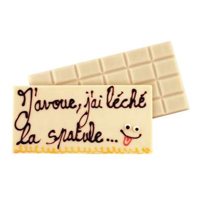 Tablette au chocolat blanc à personnaliser