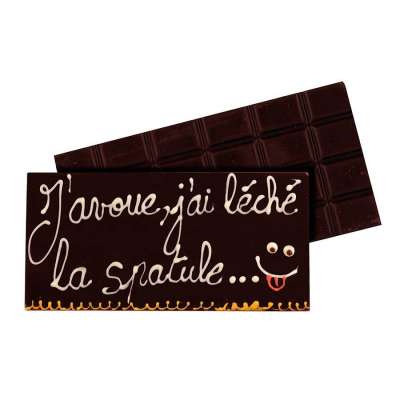 Tablette au chocolat noir à personnaliser