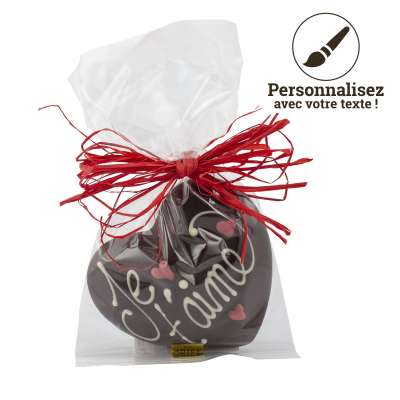 Coeur Chocolat Noir à personnaliser