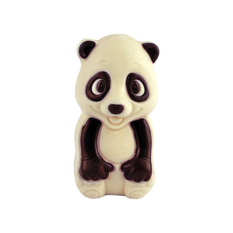 Moulage Guang le Panda (au chocolat blanc décoré)