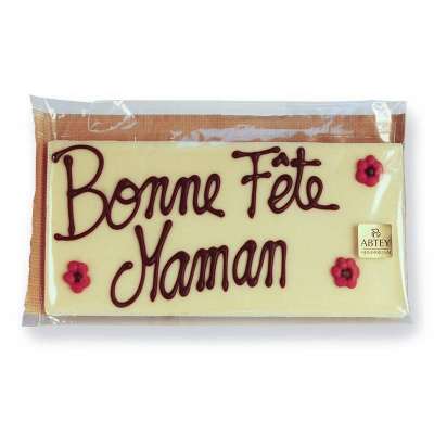 Tablette chocolat blanc pour Maman