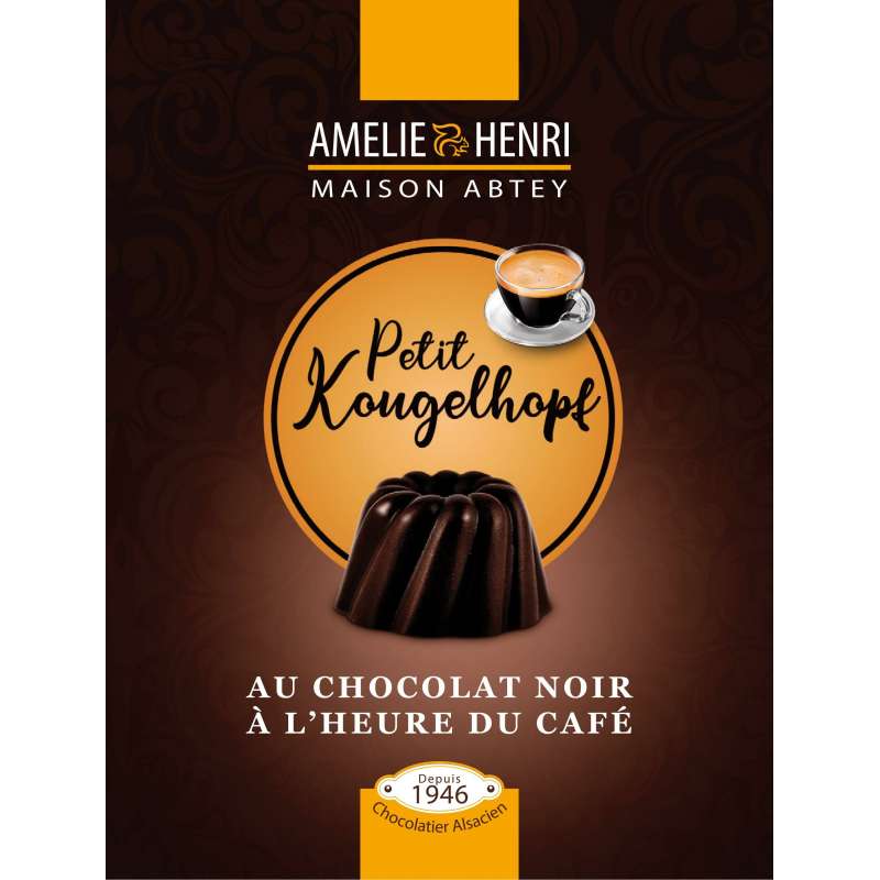 Chocolaterie Abtey - Sachet de Kougelhopfs au chocolat noir pour