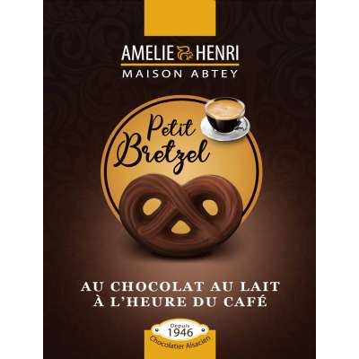 Sachet de bretzels au chocolat au lait pour le café