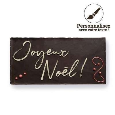 Tablette au chocolat noir à personnaliser