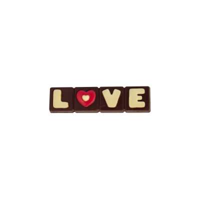 Réglette Barre LOVE chocolat noir (50g)