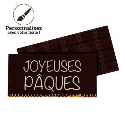 Tablette au chocolat noir à personnaliser