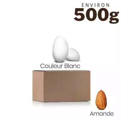 Vrac 500g Dragées Amande Alsace Couleur Blanc