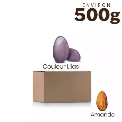 Vrac 500g Dragées Amande Alsace Couleur Lilas