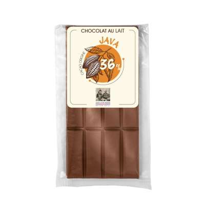 Tablette de chocolat au lait origine Java 36 %