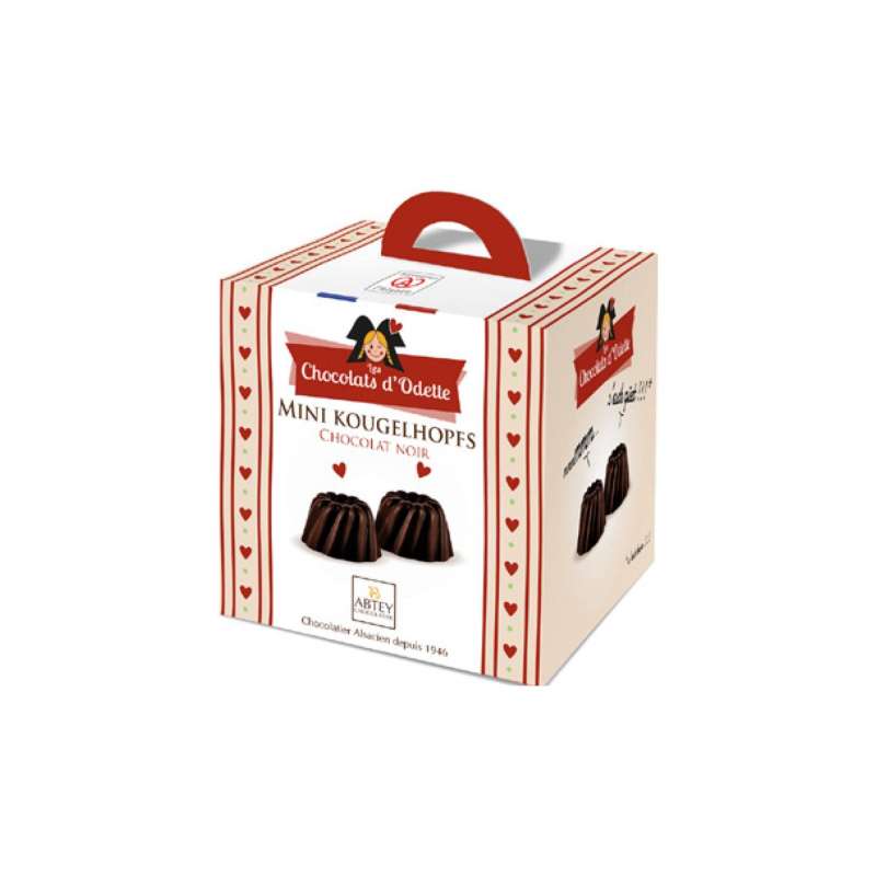 Chocolaterie Abtey - Sachet de Kougelhopfs au chocolat noir pour