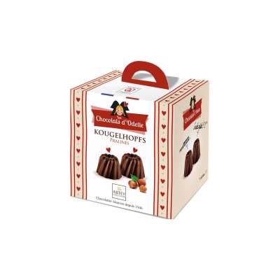 Ballotin Cube 17 Kougelhopfs pralinés - Les Chocolats d'Odette