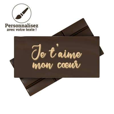 Tablette de chocolat personnalisée à offrir à votre amoureuse,  France