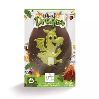 Oeuf Dragon (au chocolat au lait décoré)