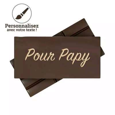 Tablette au chocolat noir à personnaliser pour papy