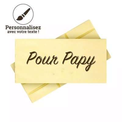 Tablette au chocolat blanc à personnaliser pour papy