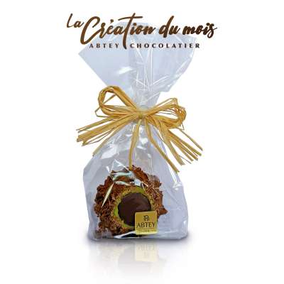 Châtaigne au chocolat crème de marrons et pâte d'amande