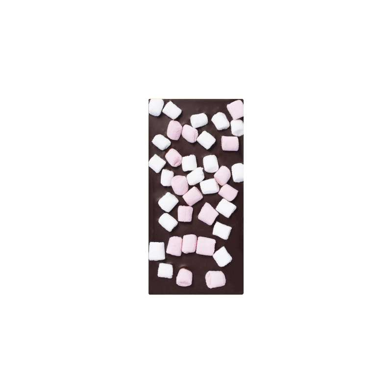 Tablette en Chocolat noir avec chamallow (guimauve)