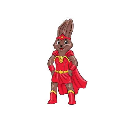 Wonder Lapine (au chocolat au lait décoré)