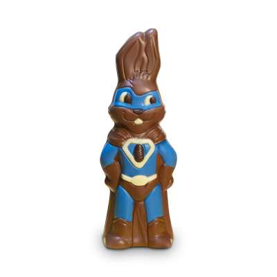 Super Lapin (au chocolat au lait décoré)