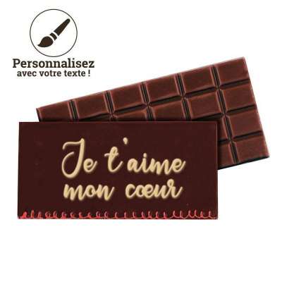 Tablette au chocolat au lait à personaliser