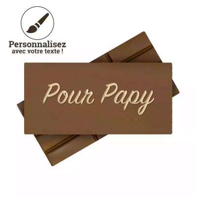 Tablette au chocolat au lait à personnaliser pour papy