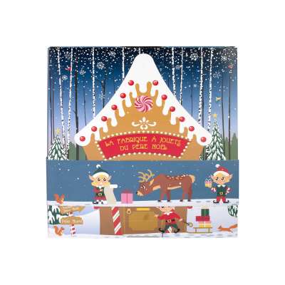 Calendrier de l'Avent pour enfant La Fabrique à Jouet du Père Noël (au chocolat au lait)