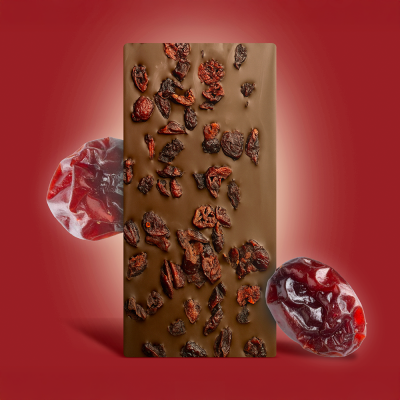 Tablette chocolat noir aux cranberry