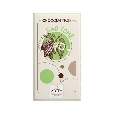 Tablette de chocolat noir origine São Tomé 70%