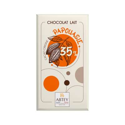 Tablette de chocolat au lait origine Papouasie 35%