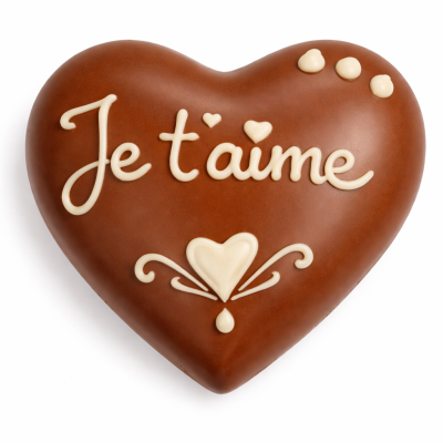 Coeur Chocolat au Lait à personnaliser