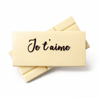 Tablette au chocolat blanc à personnaliser