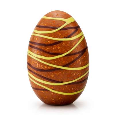 L'Oeuf Dubai Style (au chocolat au lait, pistache, éclats de crêpes dentelle)