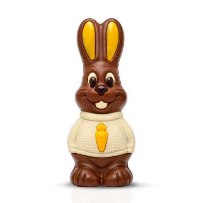 Moulage Justin le Lapin Lait (au chocolat au lait décoré)
