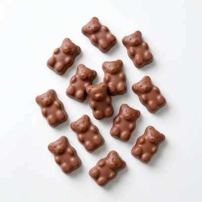 Sachet ourson guimauve chocolat au lait