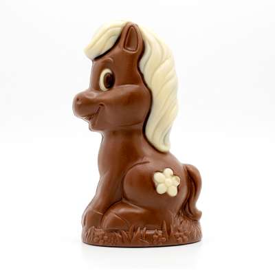 Moulage Poni le Poney (au chocolat au lait décoré)