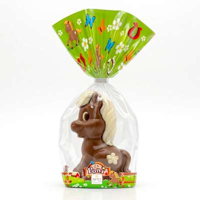 Moulage Poni le Poney (au chocolat au lait décoré)