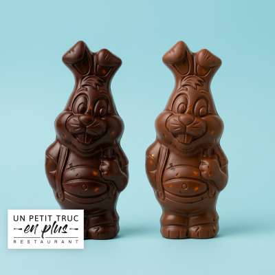Moulage Lulu le Lapin pour Un Petit Truc en Plus (au chocolat noir & brisure de crêpes)