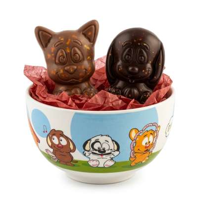 Opération SPA : Chien et Chat (Chocolat lait et noir avec inclusions)