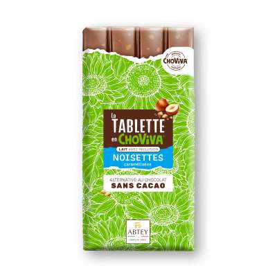 Tablette au Choviva au lait avec inclusion Noisettes caramélisées