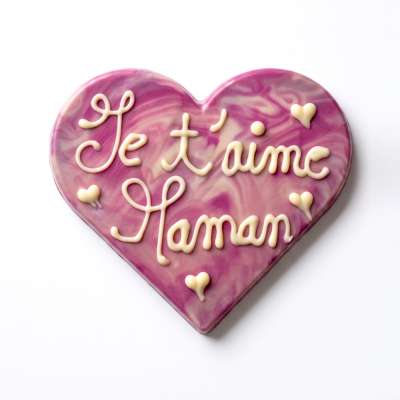 Coeur marbré fourré praliné noisette
