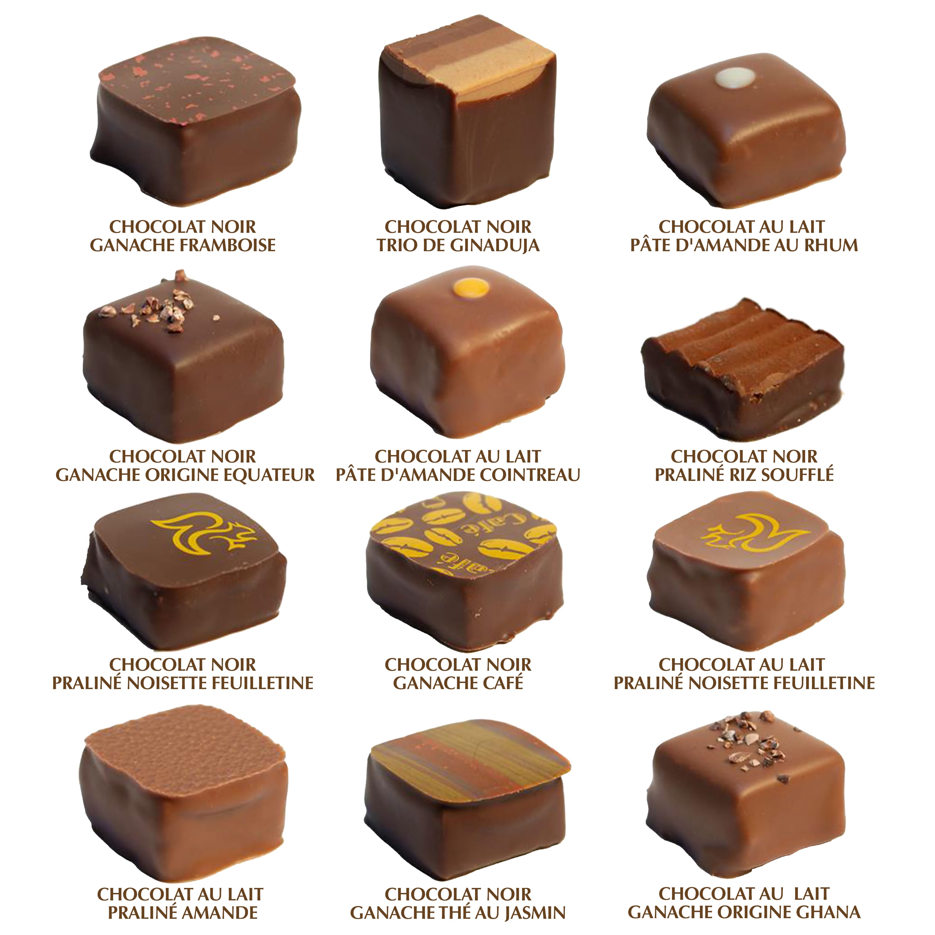 Assortiment chocolat au lait